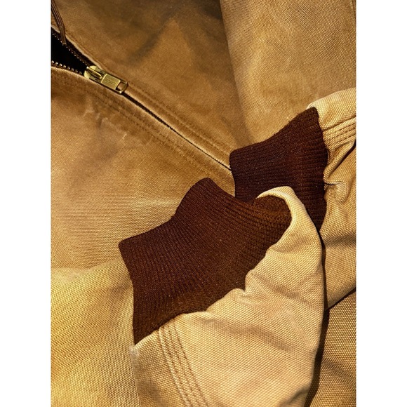 Vintage Carhartt J140 BRN Brown Mens Washed Duck Cotton Active Jacket Medium M C - Picture 6 of 16